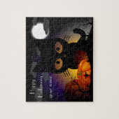 Niedlicher Cartoon Halloween Black Cat Jigsaw Puzz Puzzle (Vertikal)