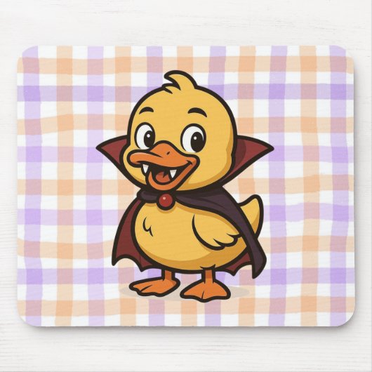 Niedlicher Cartoon Halloween Entenvampire Mousepad (Vorne)