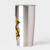 Niedlicher Cartoon Halloween Entenvampire Thermobecher (Links)