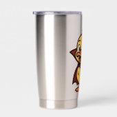 Niedlicher Cartoon Halloween Entenvampire Thermobecher (Rechts)