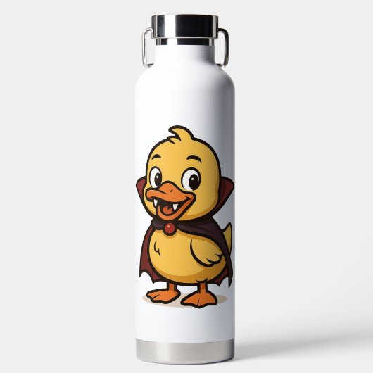 Niedlicher Cartoon Halloween Entenvampire Trinkflasche (Vorderseite)