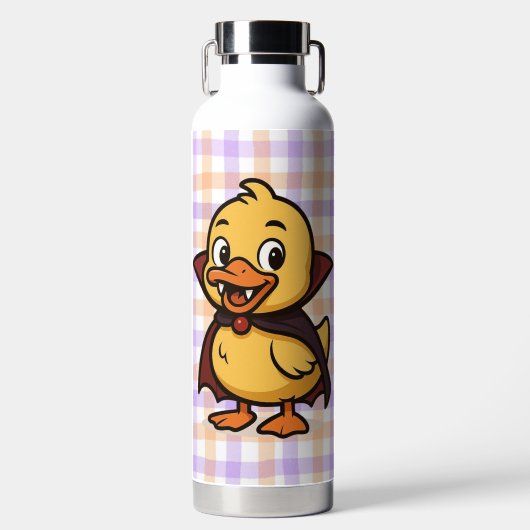 Niedlicher Cartoon Halloween Entenvampire Trinkflasche (Vorderseite)