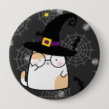 Niedlicher Cartoon Halloween Katze mit Brille