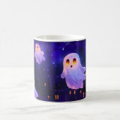 Niedlicher Cartoon Halloween Mitternachtsflieger Kaffeetasse (Mittel)
