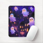 Niedlicher Cartoon Halloween Mitternachtsflieger Mousepad (Mit Mouse)