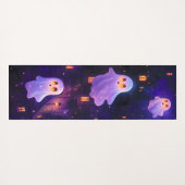 Niedlicher Cartoon Halloween Mitternachtsflieger Yogamatte (Rückseite (Horizontal))