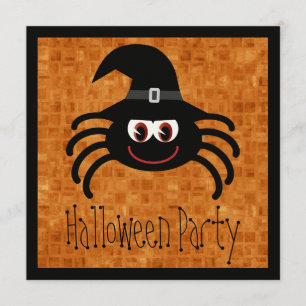Niedlicher Cartoon Halloween Spider Einladung