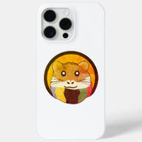 Niedlicher Cartoon Hamster mit einem farbigen Scha