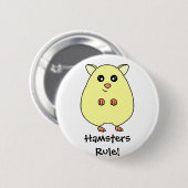 Niedlicher Cartoon-Hamster-Regel-Knopf Button (Vorne & Hinten)