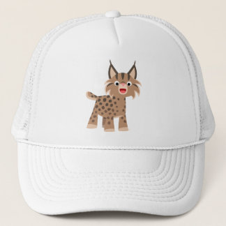 Niedlicher Cartoon Happy Lynx Hat Truckerkappe