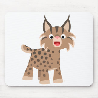 Niedlicher Cartoon Happy Lynx Mousepad