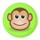 Niedlicher Cartoon Happy Monkey Face