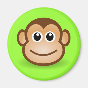 Niedlicher Cartoon Happy Monkey Face Magnet