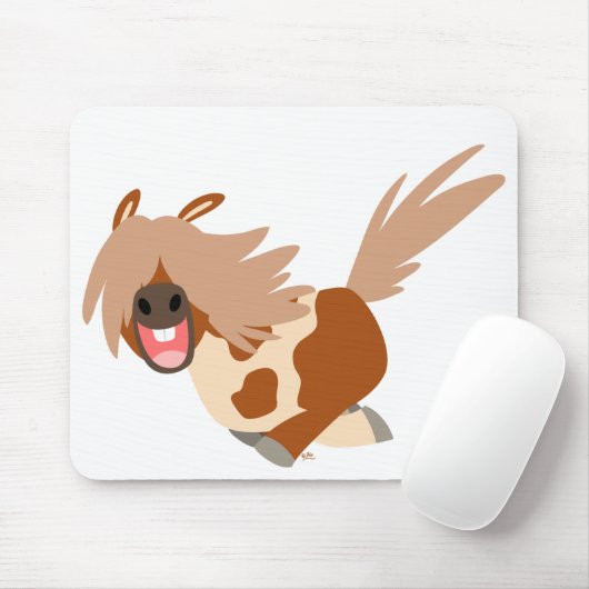 Niedlicher Cartoon Happy Pinto Pony mousepad (Mit Mouse)