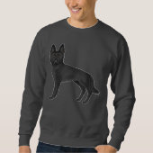 Niedlicher Cartoon Herding Dog Sweatshirt (Vorderseite)