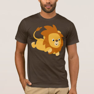 Niedlicher Cartoon-herumspringender Löwe-T - Shir T-Shirt