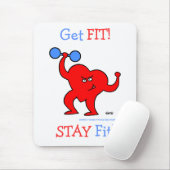 Niedlicher Cartoon Herz Höhenunterschiede Cardio F Mousepad (Mit Mouse)