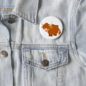 Niedlicher Cartoon Highland Cow Button Abzeichen (Beispiel)