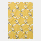 Niedlicher Cartoon Hippo Flug mit Balloons Geschirrtuch (Vertikal)