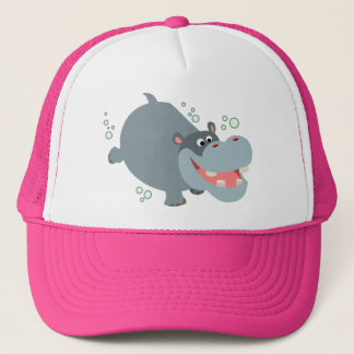 Niedlicher Cartoon Hippo Hat Truckerkappe