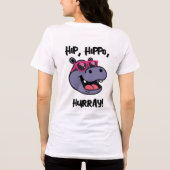 Niedlicher Cartoon Hippo mit Sonnenbrille Tri-Blend Shirt (Rückseite)
