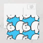 Niedlicher Cartoon Hippo Postkarte (Vorne/Hinten)