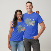Niedlicher Cartoon Hippo T - Shirt (Unisex)