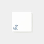 Niedlicher Cartoon Howling Wolf Pup Post-it Klebezettel (Vorderseite)