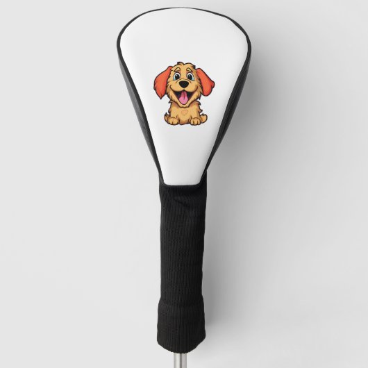 Niedlicher Cartoon-Hund 3 Golf Headcover (Vorderseite)