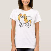 Niedlicher Cartoon-Hund aus Limonen und Weißem Jap T-Shirt (Vorderseite)