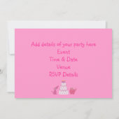 Niedlicher Cartoon-Hund, Katze u. Einladung (Rückseite)