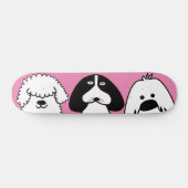 Niedlicher Cartoon Hund Spielerisches Design Skateboard (Horizontal)