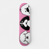 Niedlicher Cartoon Hund Spielerisches Design Skateboard (Vorne)