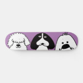 Niedlicher Cartoon Hund Spielerisches Design Skateboard (Horizontal)