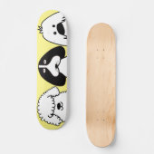 Niedlicher Cartoon Hund Spielerisches Design Skateboard (Vorderseite)