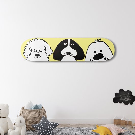 Niedlicher Cartoon Hund Spielerisches Design Skateboard