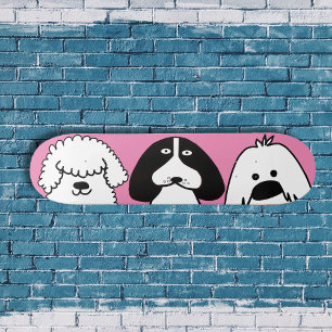Niedlicher Cartoon Hund Spielerisches Design Skateboard