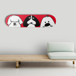 Niedlicher Cartoon Hund Spielerisches Design Skateboard
