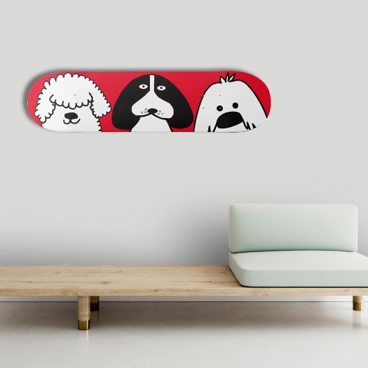 Niedlicher Cartoon Hund Spielerisches Design Skateboard