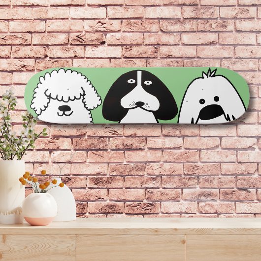 Niedlicher Cartoon Hund Spielerisches Design Skateboard