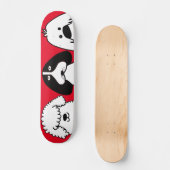 Niedlicher Cartoon Hund Spielerisches Design Skateboard (Vorderseite)