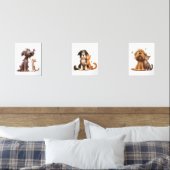 Niedlicher Cartoon Hund und Katze Bilderwand Sets (Schlafzimmer)