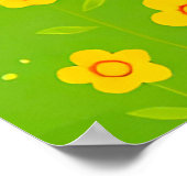 Niedlicher Cartoon Hund und Katze zusammensitzen Poster (Ecke)