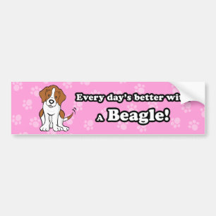 Niedlicher Cartoon-HundeBeagle-Autoaufkleber Autoaufkleber