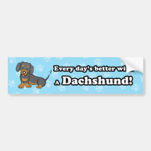 Niedlicher Cartoon-HundeDackel-Autoaufkleber Autoaufkleber