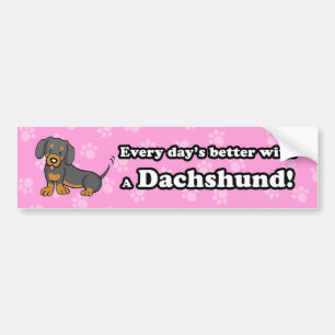 Niedlicher Cartoon-HundeDackel-Autoaufkleber Autoaufkleber