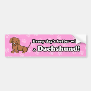Niedlicher Cartoon-HundeDackel-Autoaufkleber Autoaufkleber