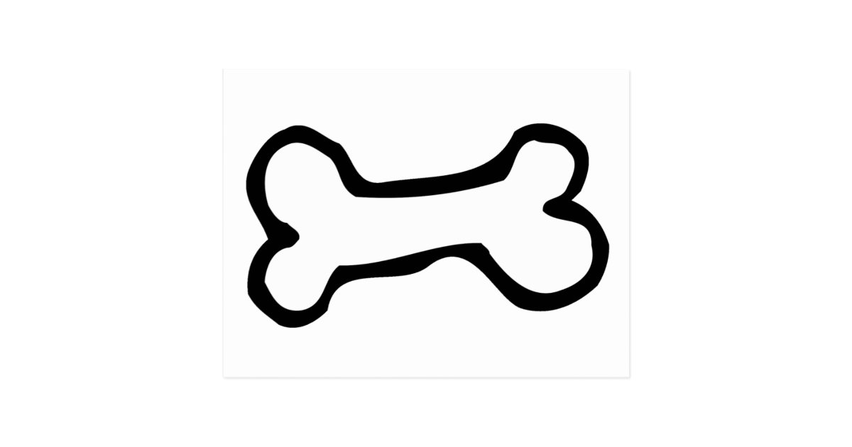 Niedlicher CartoonHundeknochen Postkarte Zazzle.de