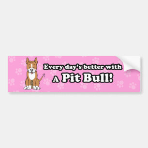 Niedlicher Cartoon-HundPitbull Autoaufkleber