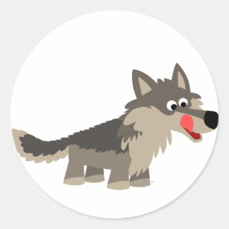 Niedlicher Cartoon Hunger Wolf Sticker